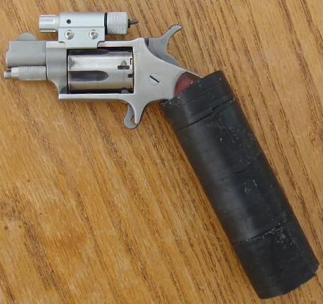 NAA mini-revolver with custom slip-on grip