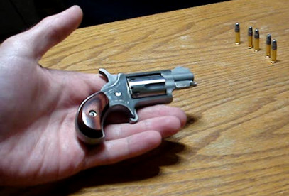 NAA mini-revolver in the hand